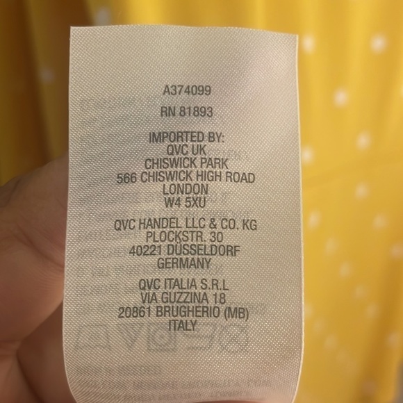 𝅺susan Graver Women’s Yellow Blouse Size Medium - Picture 5 of 6